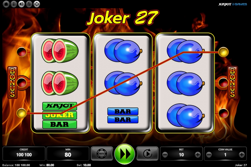 Выигрыш в слоте Joker 27