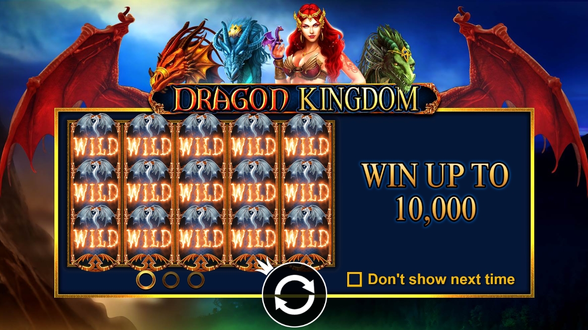 Интерфейс слота Dragon Kingdom