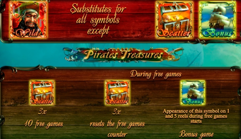Специальные символы в слоте Pirates Treasures Deluxe