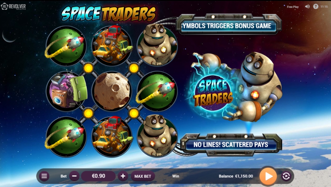 Интерфейс слота Space Traders