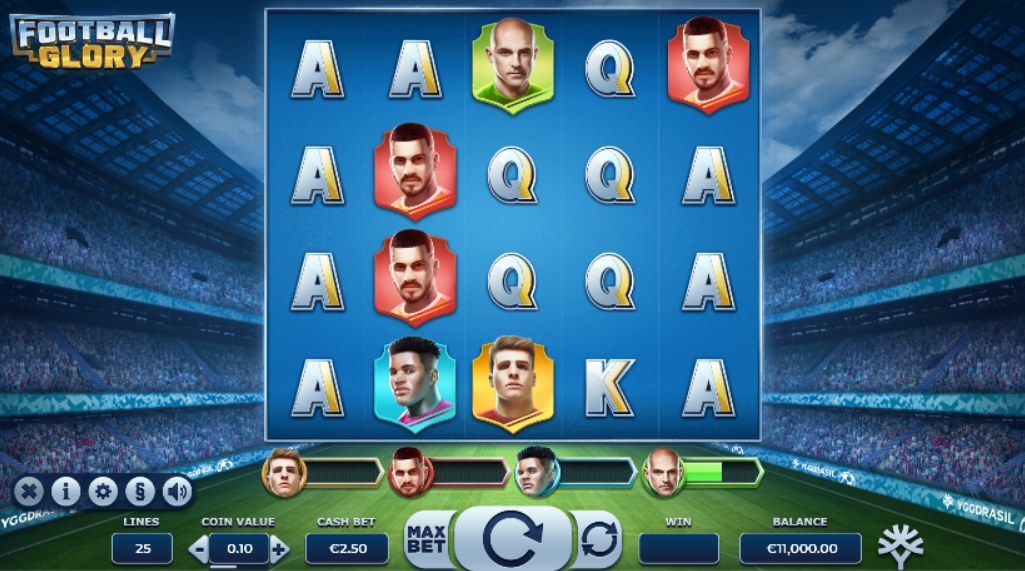 Интерфейс слота Football Glory