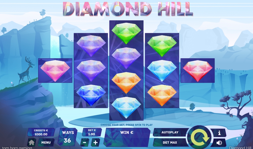 Интерфейс слота Diamond Hill