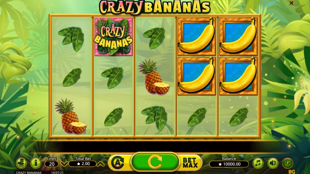 Интерфейс слота Crazy Bananas