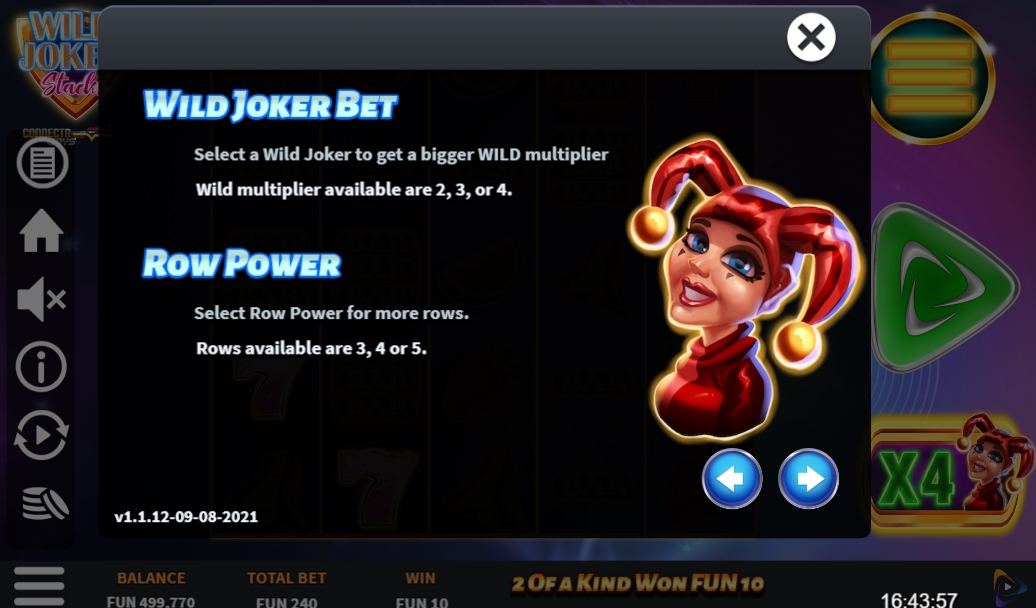 Бонусная игра в слоте Wild Joker Stacks