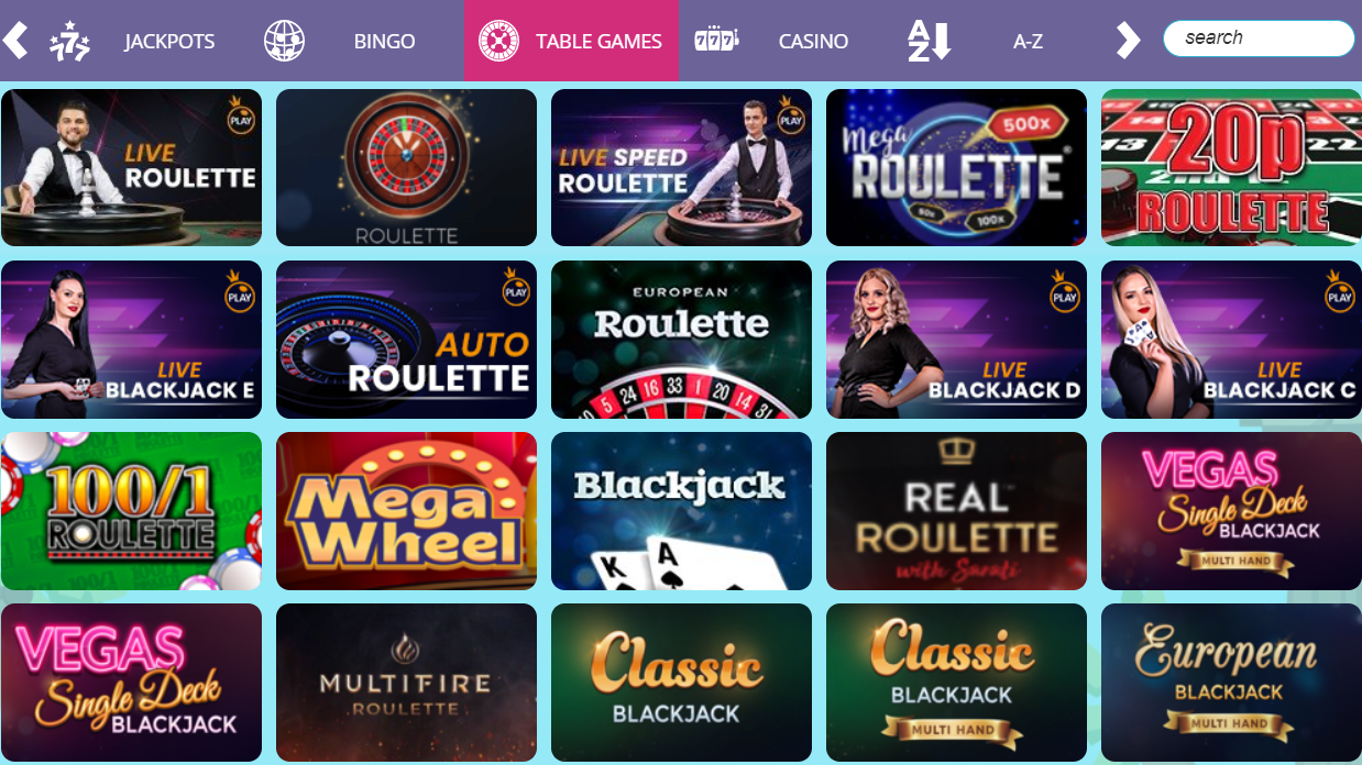 Настольные игры в казино Slot Shack
