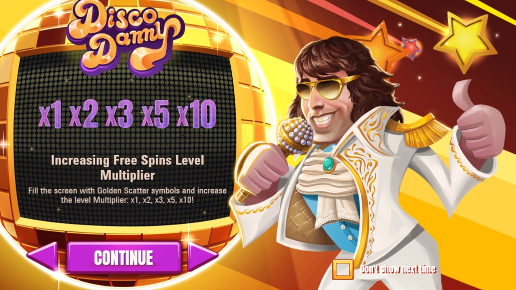 Интерфейс слота Disco Danny