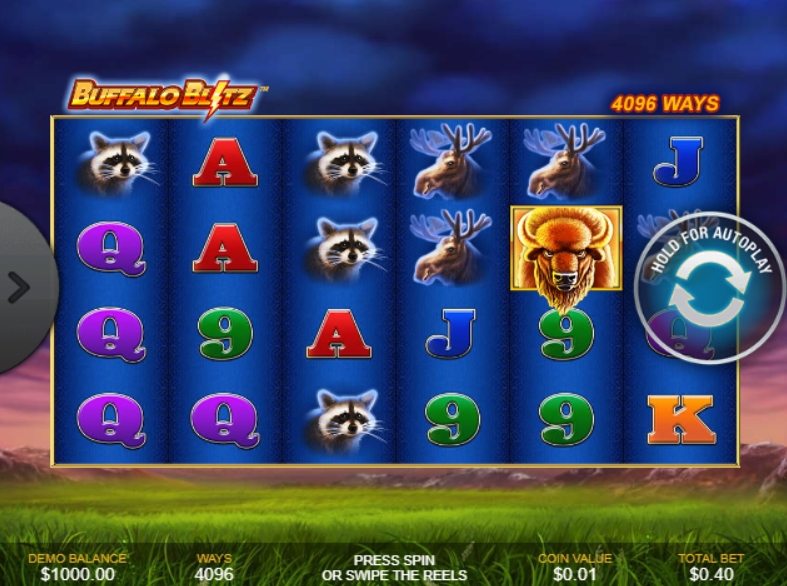 Интерфейс слота Buffalo Blitz