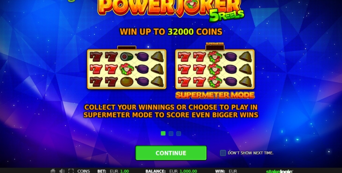 Интерфейс слота Power Joker 5 Reels 