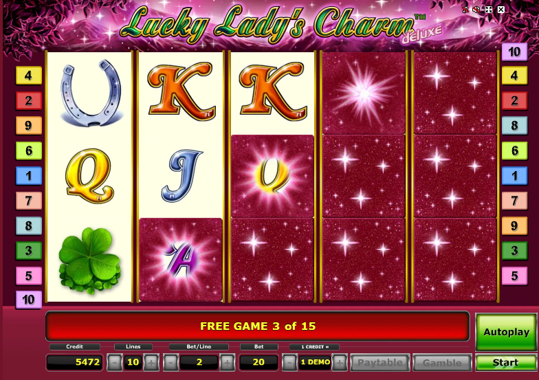 Фриспины в слоте Lucky Ladyʼs Charm