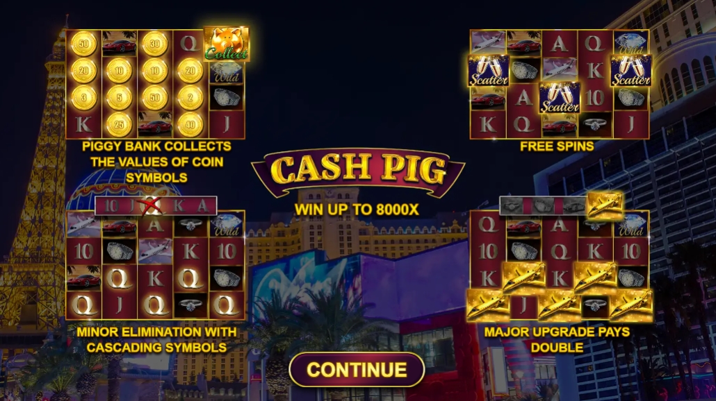 Интерфейс слота Cash Pig