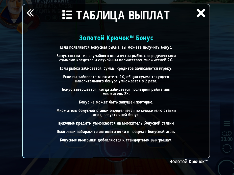 Бонусная игра Golden Hook