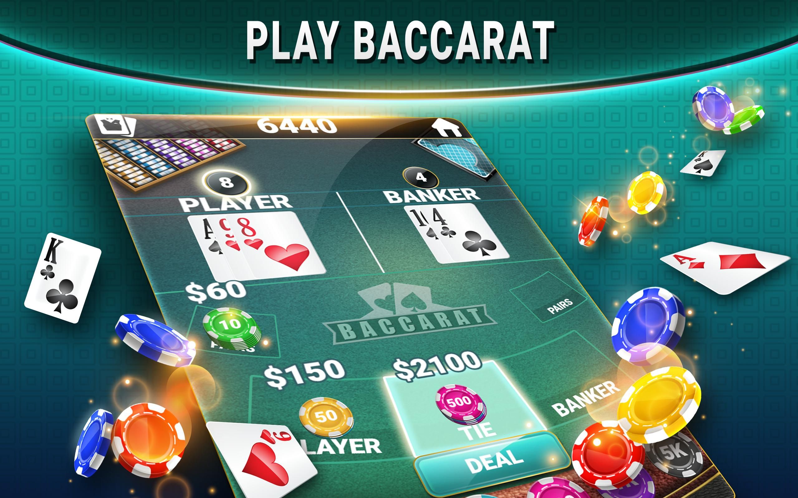 Интерфейс игры Bet on Baccarat