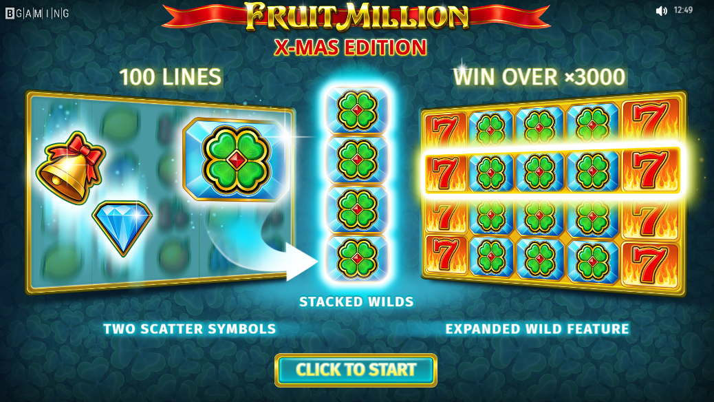 Интерфейс слота Fruit Million