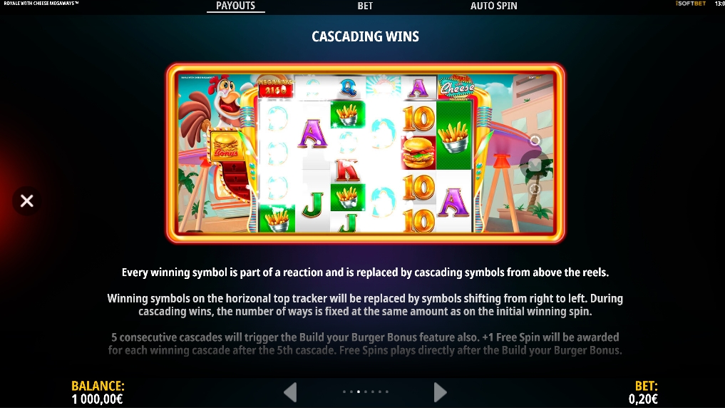 Бонусная игра в слоте Royale with Cheese Megaways