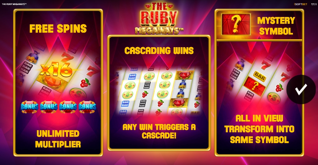 Интерфейс слота The Ruby Megaways