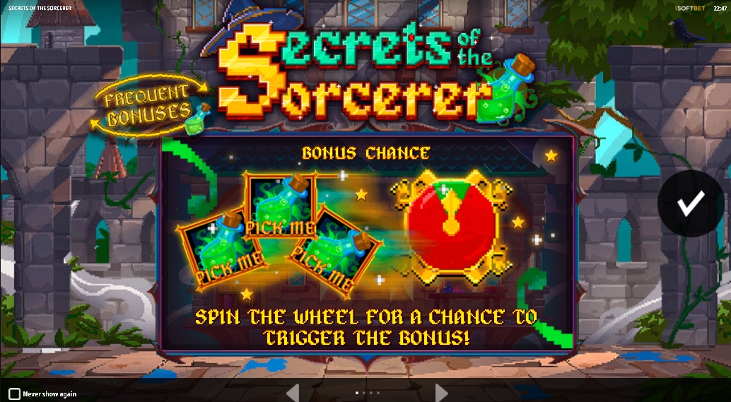 Интерфейс слота Secrets Of The Sorcerer