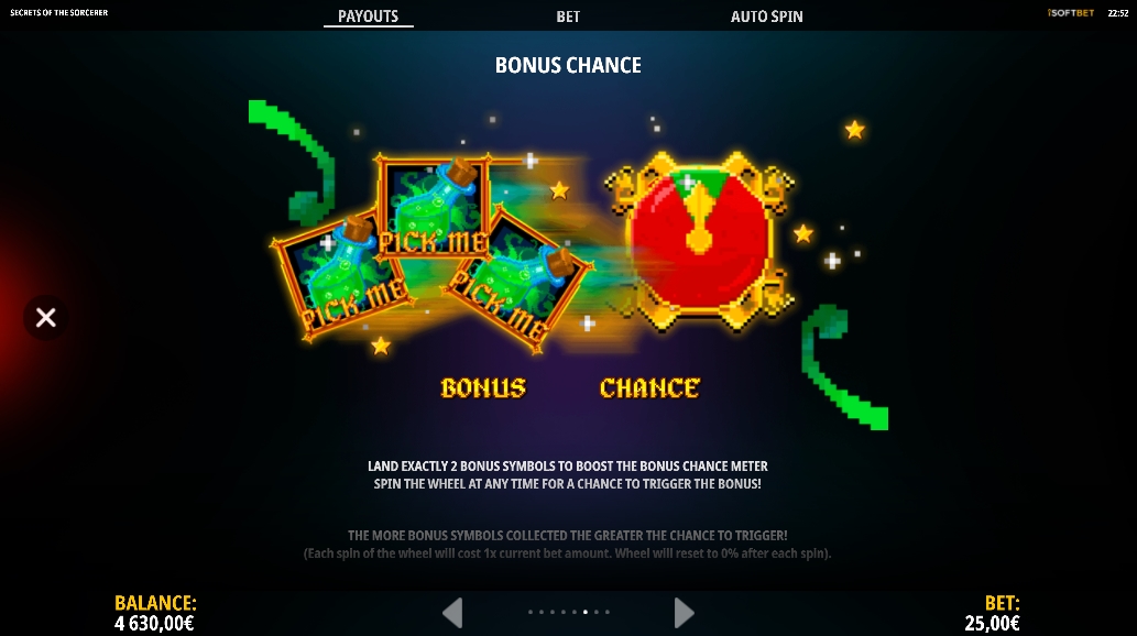 Бонусная игра в слоте Secrets Of The Sorcerer