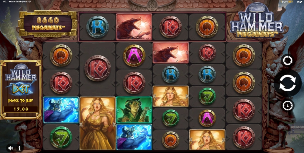 Интерфейс слота Wild Hammer Megaways