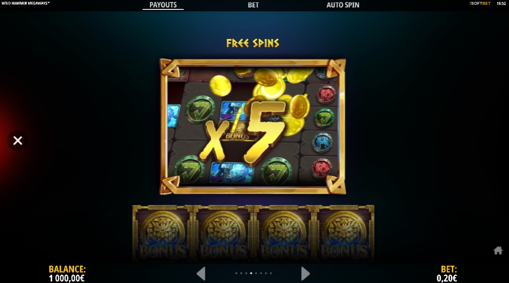 Фриспины в слоте Wild Hammer Megaways