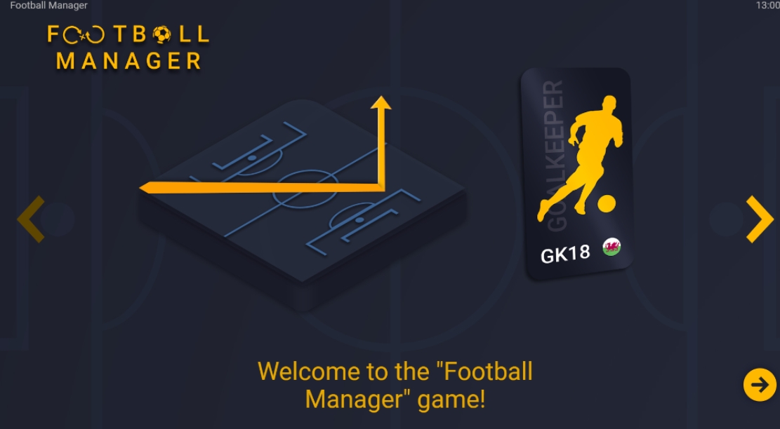 Интерфейс слота Football Manager