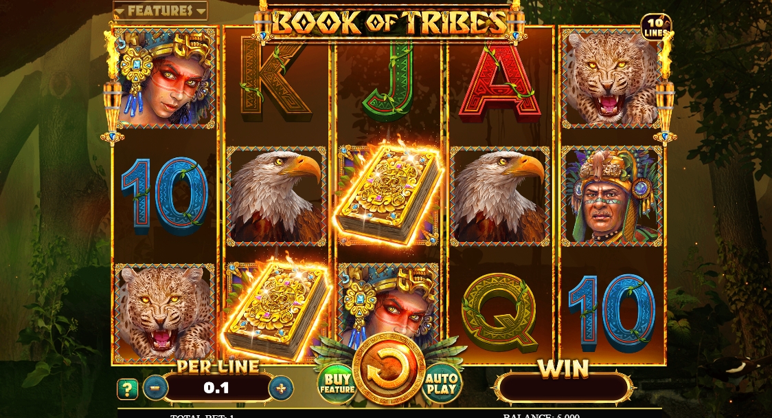 Интерфейс слота Book Of Tribes