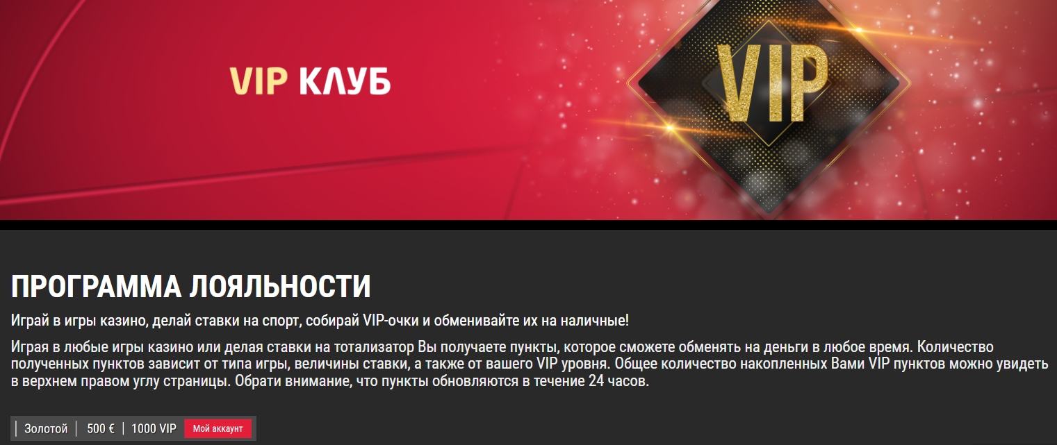 Программа лояльности в казино Synottip
