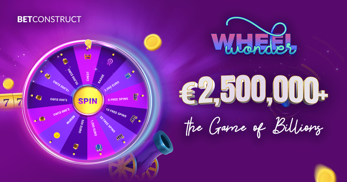 BetConstruct запускает акцию на 2500000 евро для слотов Wonder Wheel