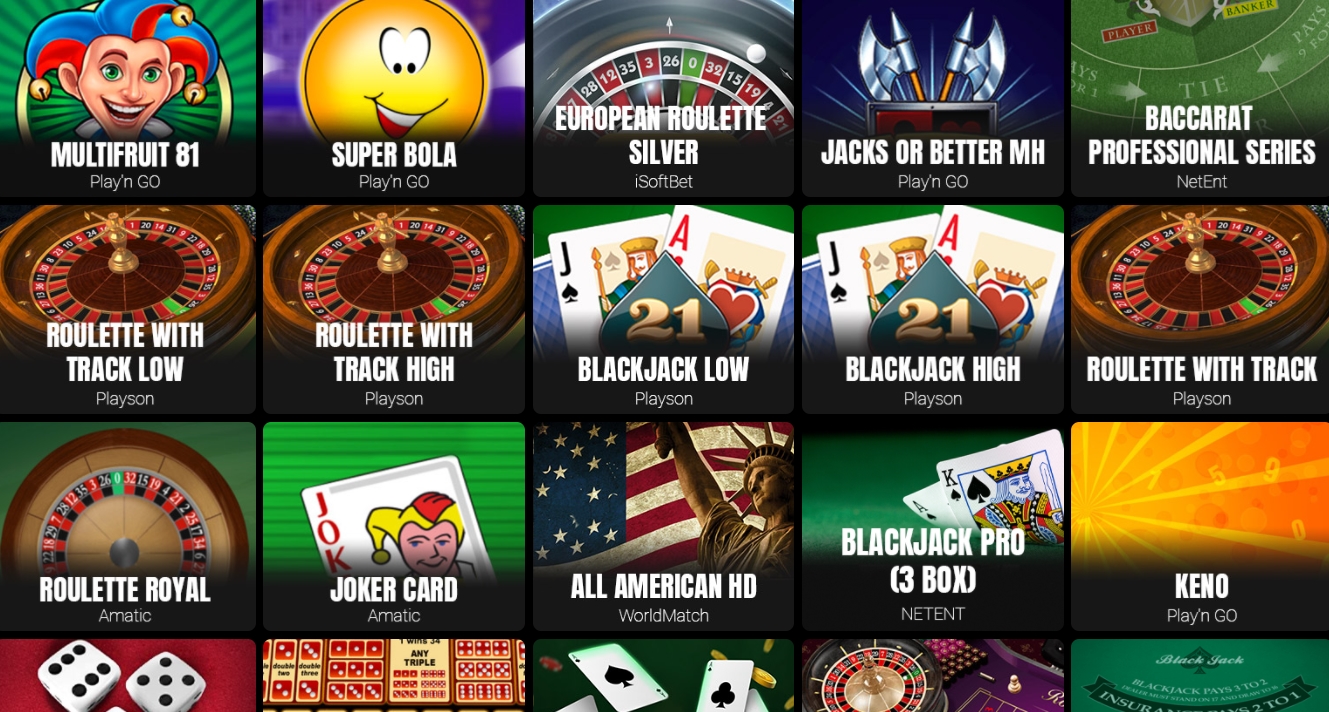 Настольный игры в казино GoldenBet