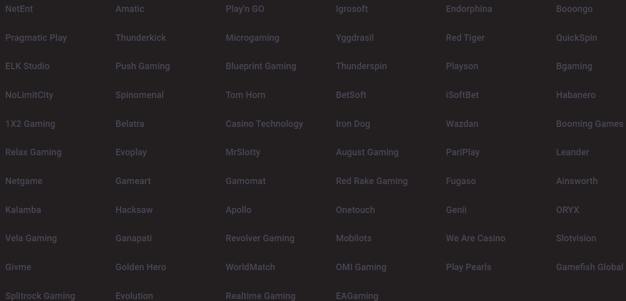 Провайдеры в казино GoldenBet