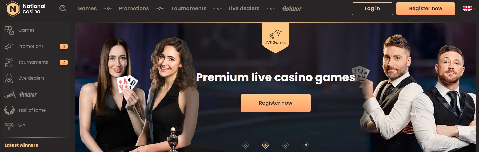 Интерфейс National Casino