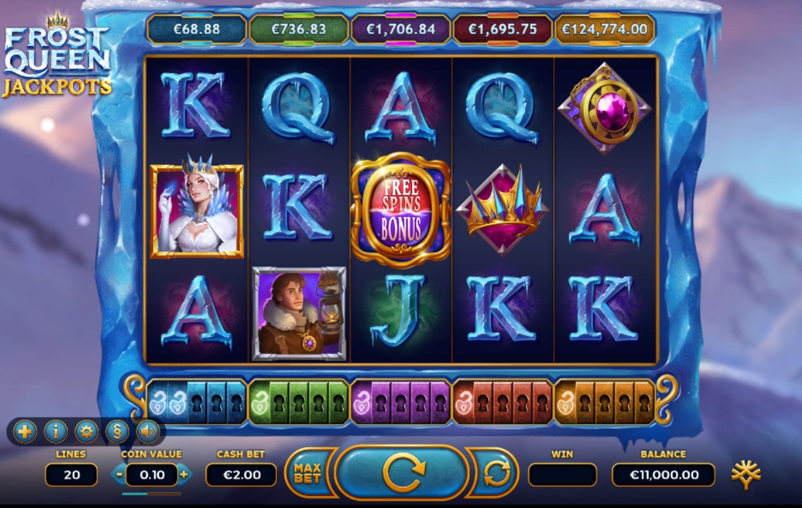 Интерфейс слота Frost Queen Jackpots