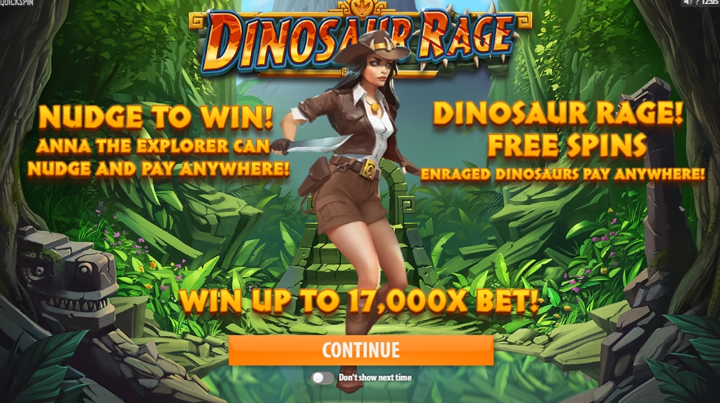 Интерфейс слота Dinosaur Rage