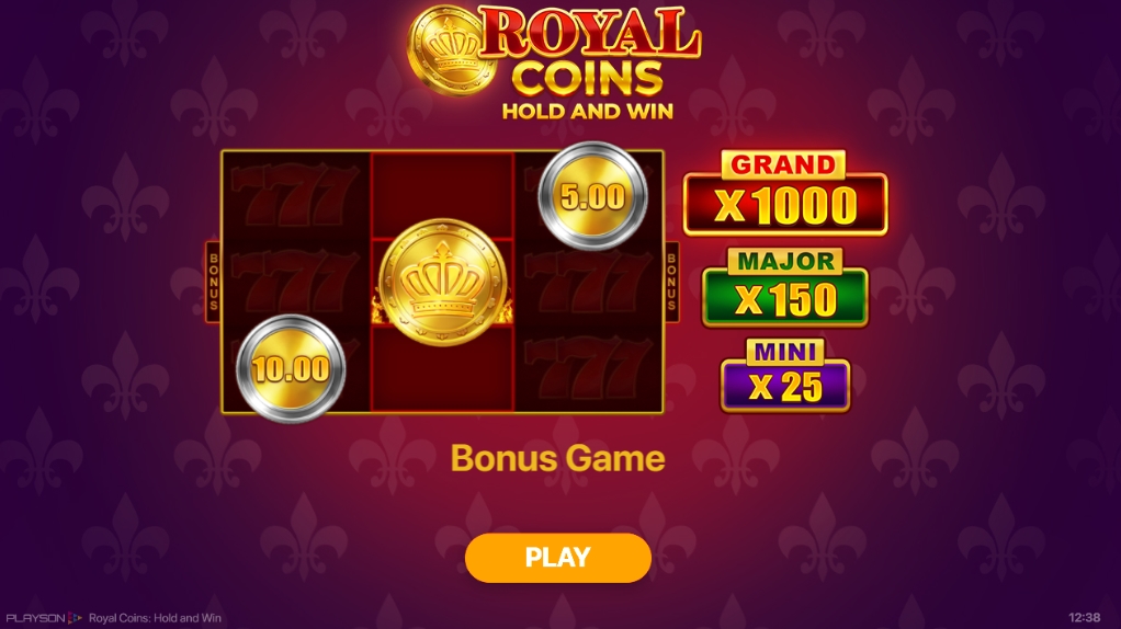 Интерфейс слота Coins: Hold and Win