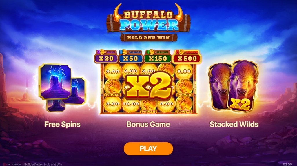 Интерфейс слота Buffalo Power: Hold and Win
