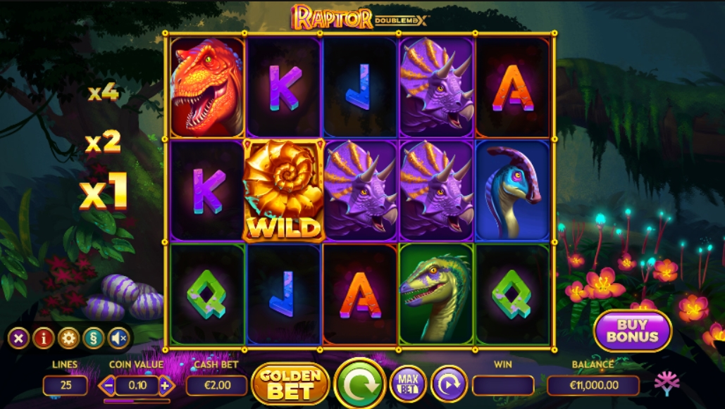 Интерфейс слота Raptor Doublemax