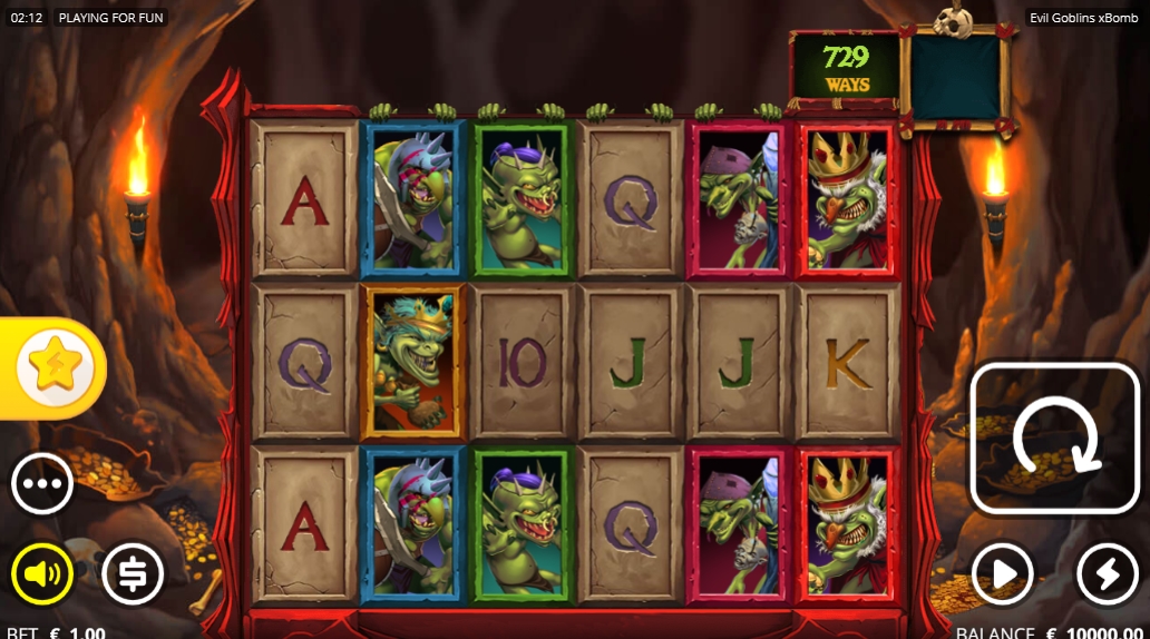 Интерфейс слота Evil Goblins