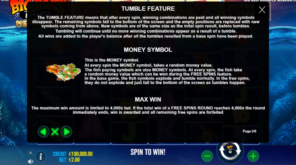 Бонусная игра в слоте Big Bass Bonanza Megaways