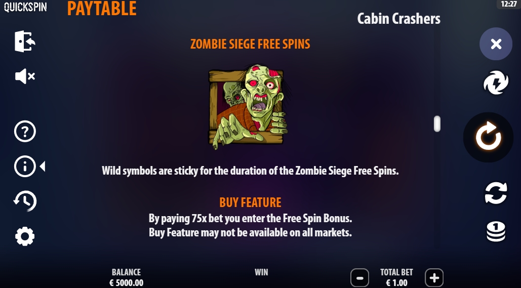 Фриспины в слоте Cabin Crashers