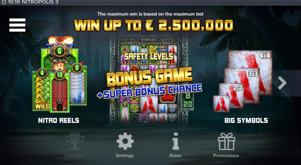 Бонусная игра в слоте Nitropolis 3