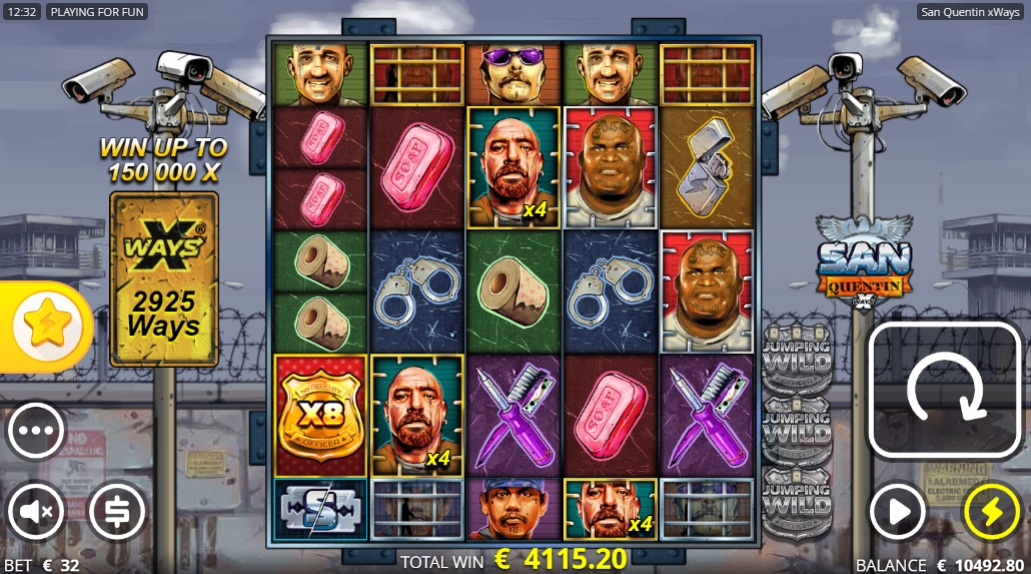 Интерфейс слота San Quentin