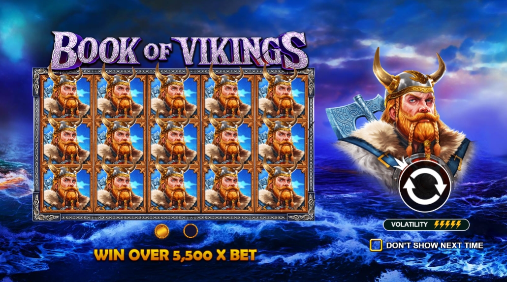 Интерфейс слота Book of Vikings