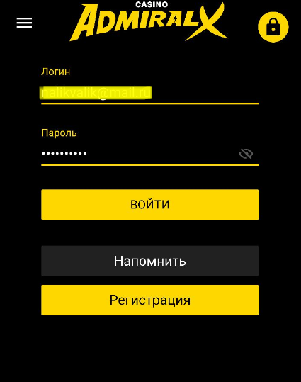 Приложение казино Admiral X на Андроид