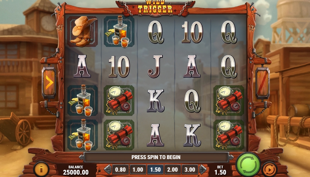 Интерфейс слота Wild Trigger