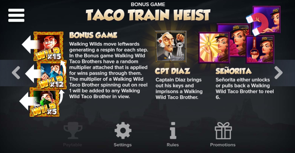 Бонусная игра в слоте Taco Brothers Derailed