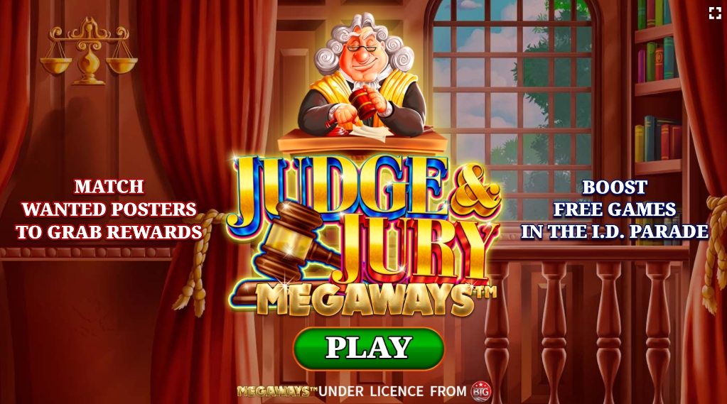 Интерфейс слота Judge and Jury Megaways