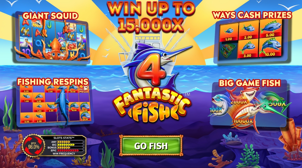 Интерфейс слота 4 Fantastic Fish