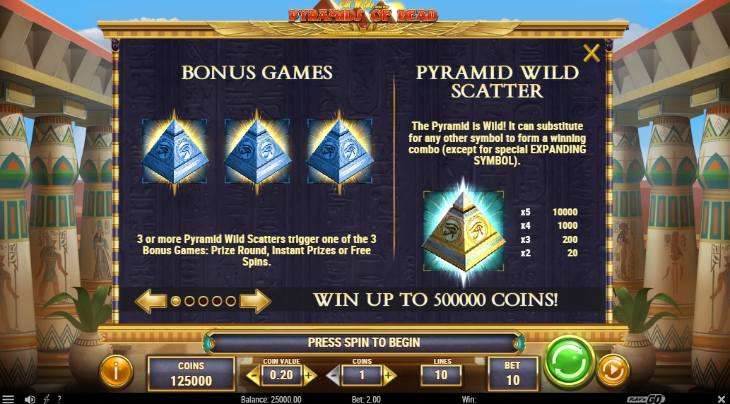 Специальные символы в слоте Cat Wilde and the Pyramid of the Dead