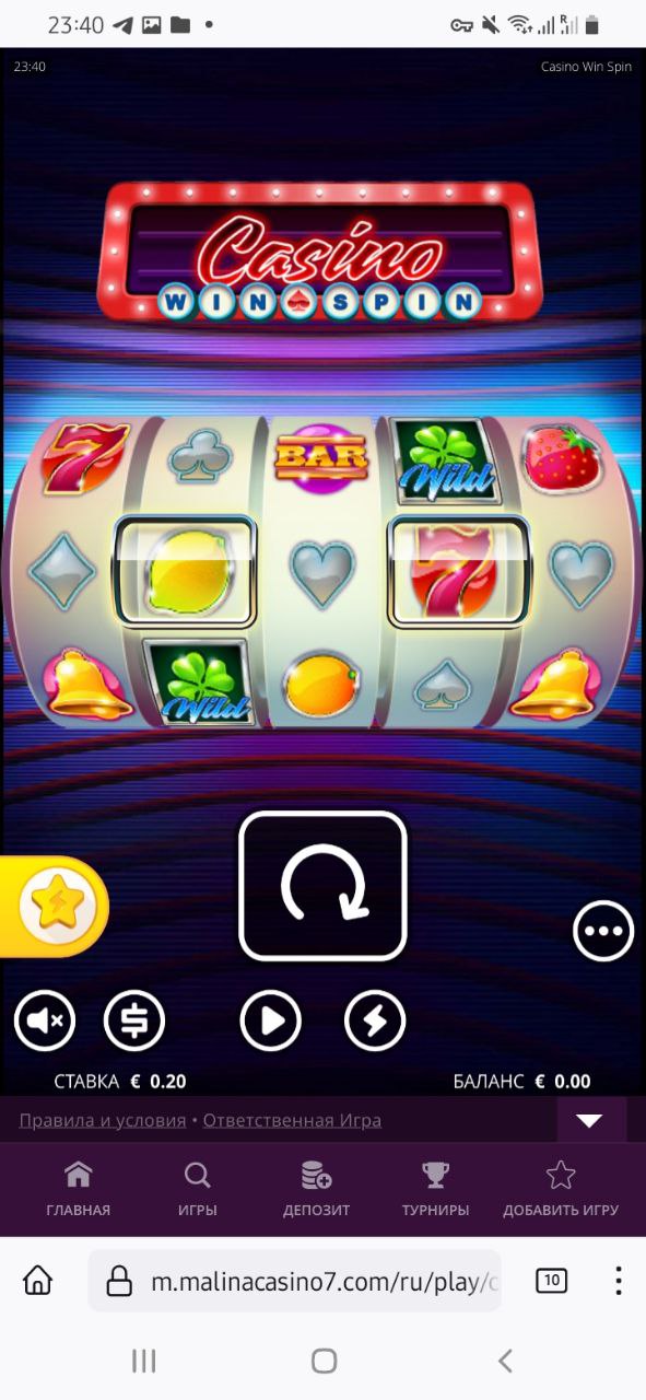 приложение Malina Casino