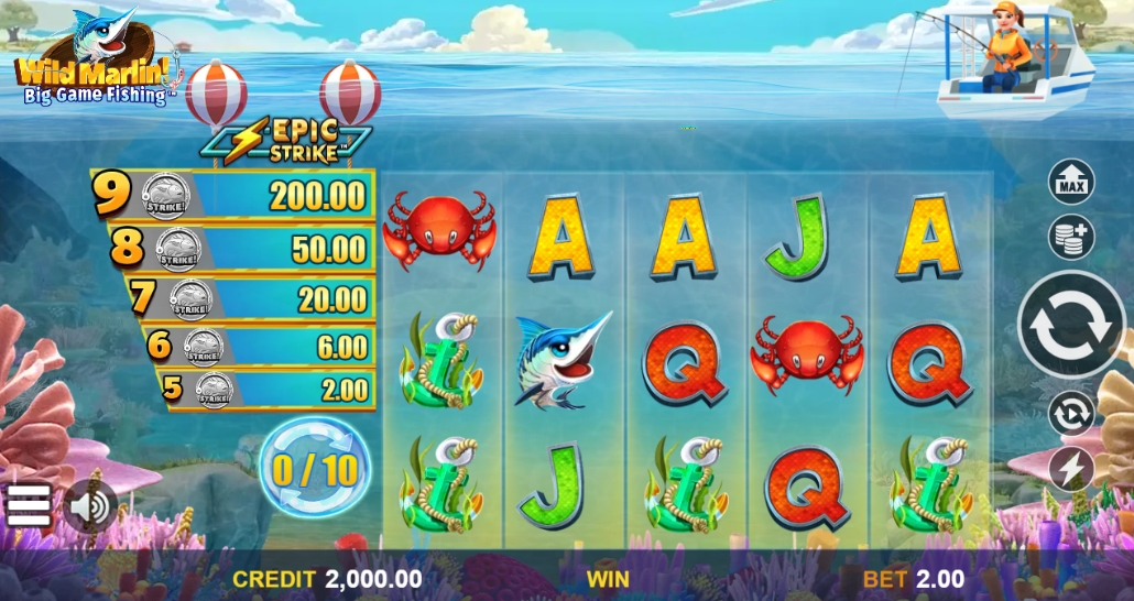 Интерфейс слота Wild Marlin! - Big Game Fishing