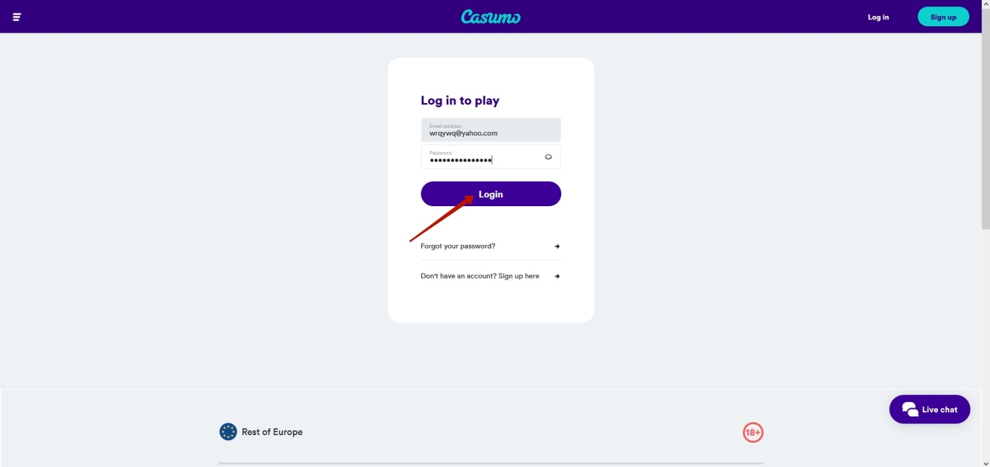Зеркало Casumo Casino